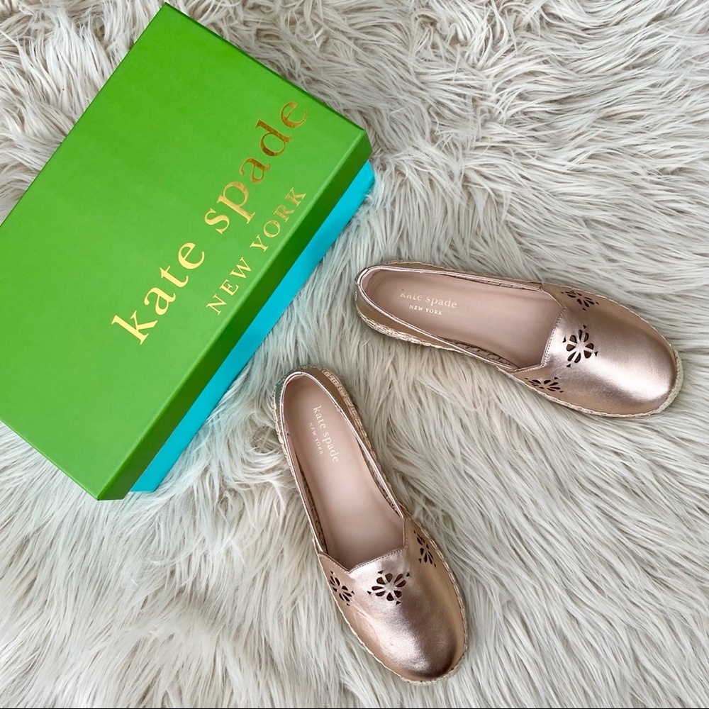 Kate Spade Rose Gold Espadrilles